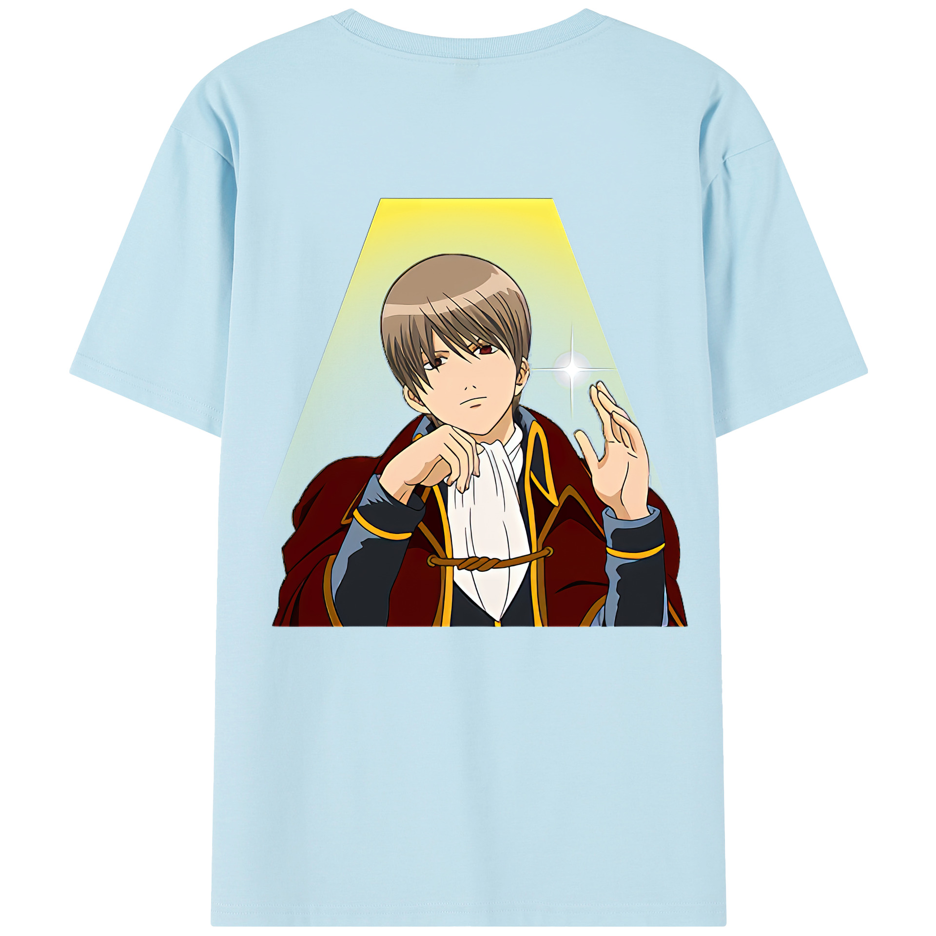 （画像用） ぎんたま 坂田銀時（さかたぎんとき） 神楽 志村新八（しむら しんぱち） GINTAMA Sakata Gintoki Kagura Shimura Shinpachi 綿100％半袖Tシャツ（背面プリント）